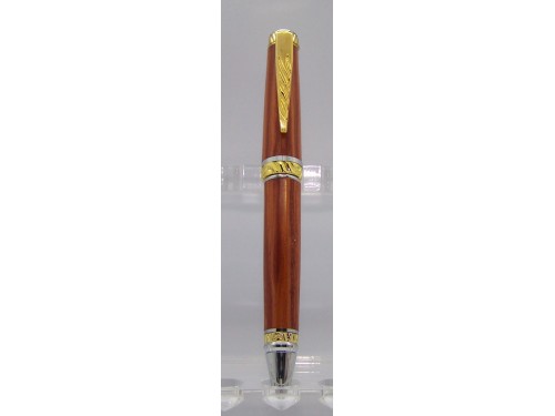 Tulipwood ultra cigar pen chrome and gold finish